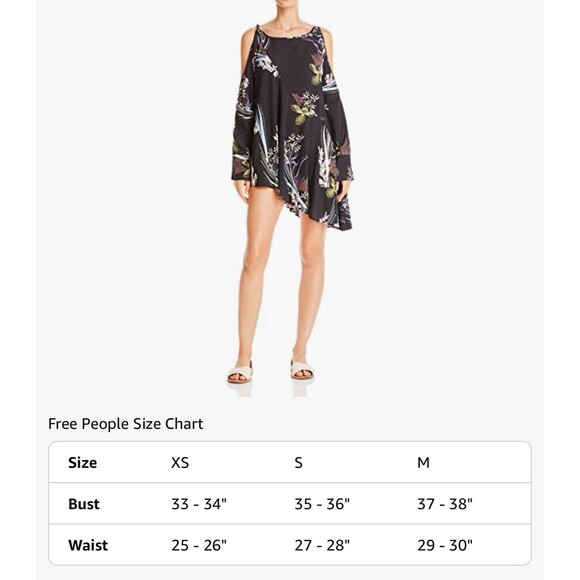 Free People Clear Skies Asymmetrical Cold Shoulder Blue Tunic Dress Size XS - Picture 2 of 6